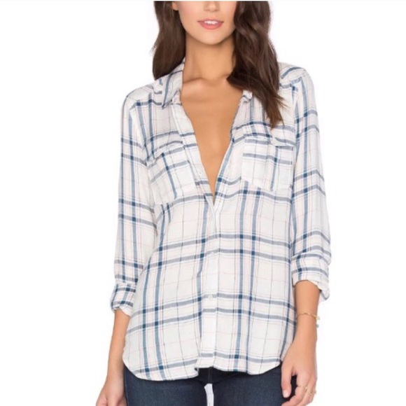 PAIGE Tops - Paige Mya Plaid Button Down Shirt